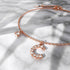 Solid 925 Sterling Silver Initial Crystal Personalised Alphabet Letter Bracelet Rose Gold Filled